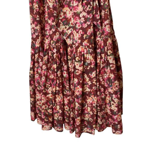 Merlette Andersson Floral Woven Midi Dress in Terracotta NEW, size Small - Picture 4 of 5